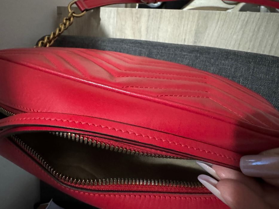 GUCCI geantă piele roșie