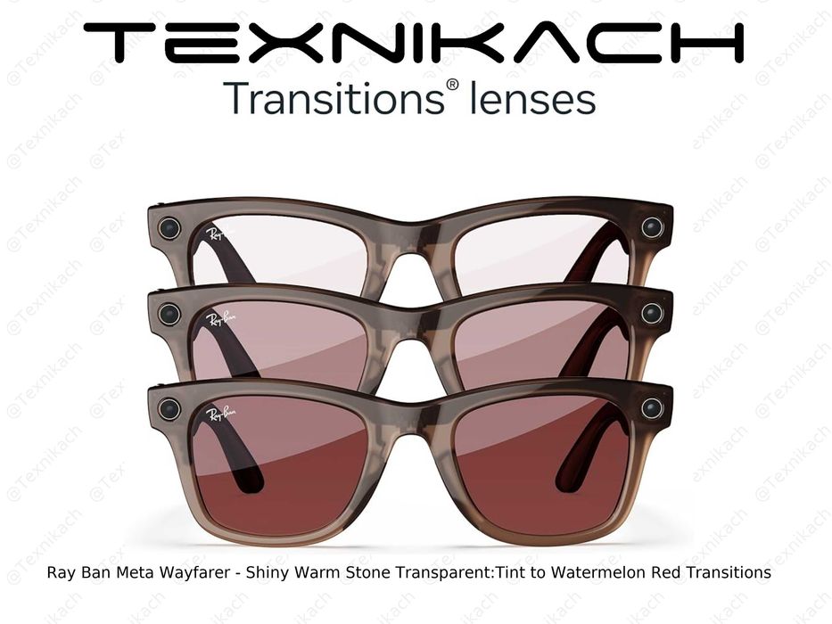 Новый • Ray Ban Meta Wayfarer -  Red Transitions  • Доставка