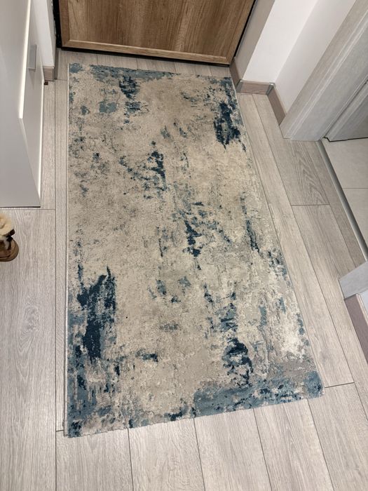 2 covoare moderne (gri cu albastru marin)