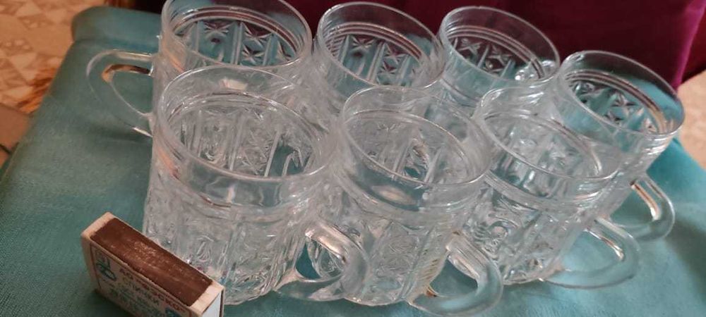 Кружки стопки хрустальные