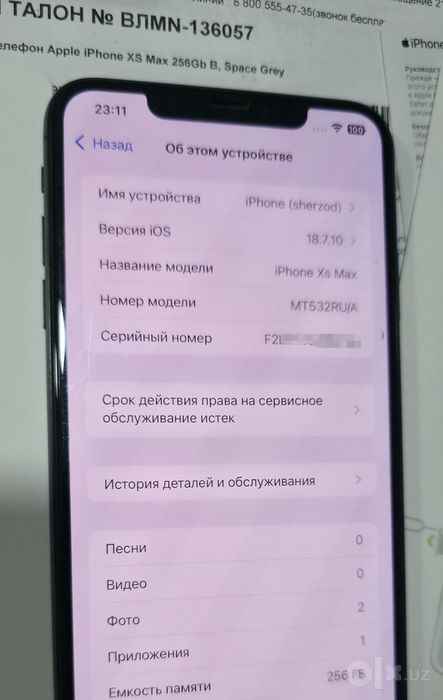 Iphone xsmax 256gb space grey