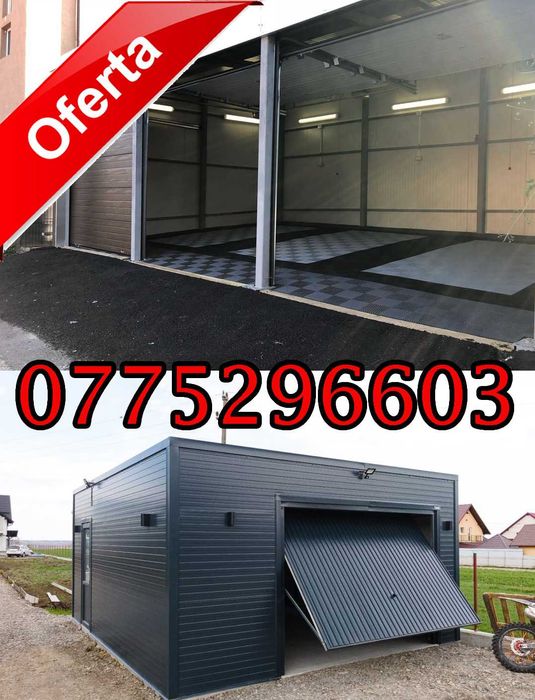 Confectionam garaje auto pe structura metalica, constructii moderne