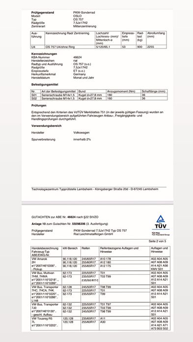 235 /60 R 17 Continental VW T5