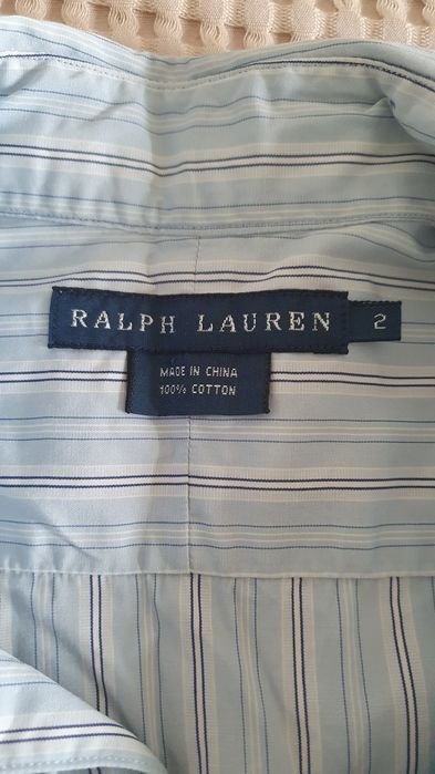 RALPH LAUREN camasa dama mar 36 bleumarin dungulițe albe Curier OLX