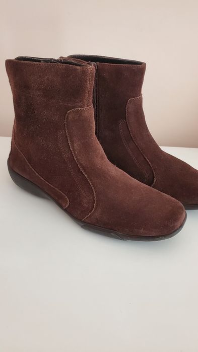 Боти естествен велур кафяв