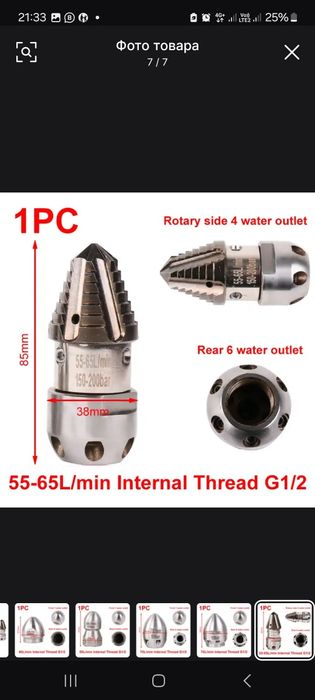 Форсунка Каналопромывочная