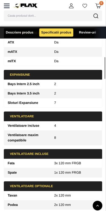 Carcasa Aerocool Falcon FRGB, Fara sursa