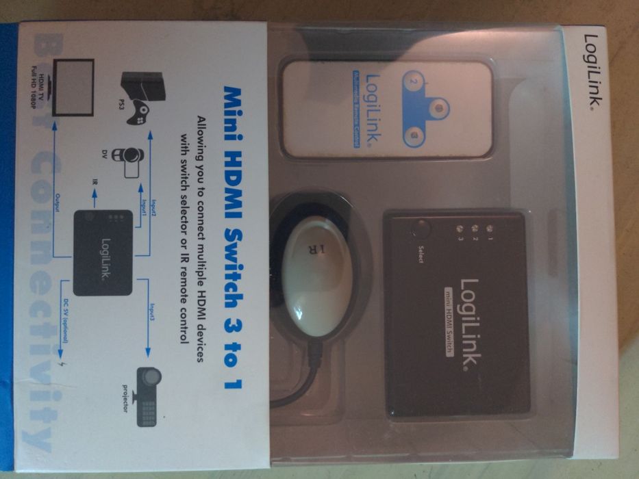 LogiLink Mini HDMI Switch 3 to 1
