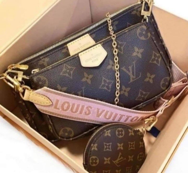 Geanta 3 în 1 Louis Vuitton/duper model, saculet, etichetă