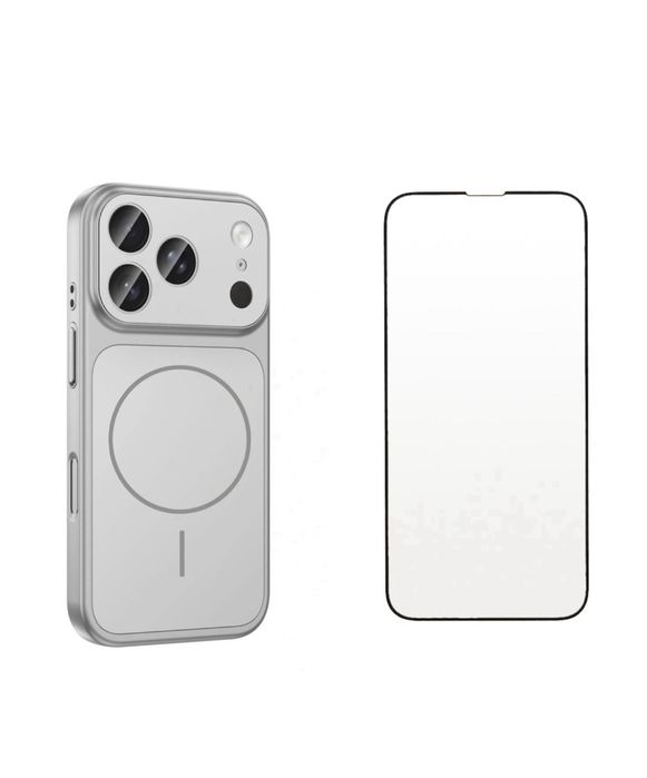 Husa Magsafe Glass Seria 17 + Folie Sticla Iphone 14/14 PRO/14 PRO MAX