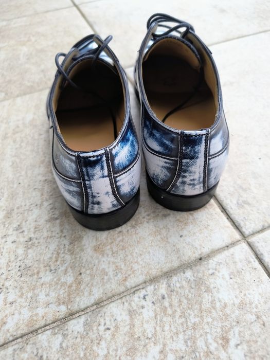 Pantofi de piele naturala culoare  albastru mărimea 41