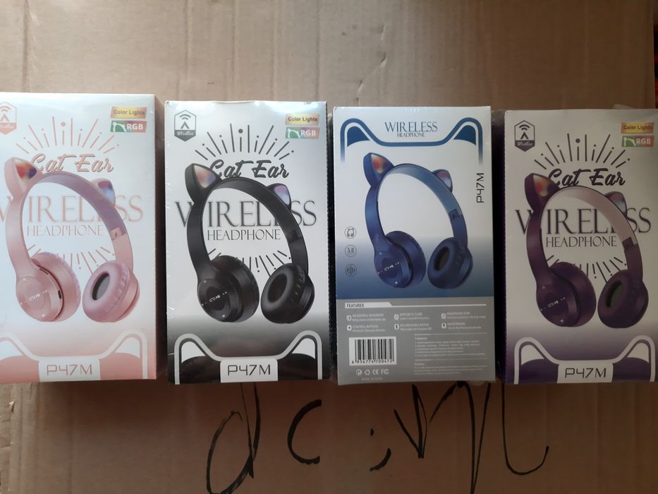 БЕПУЛ Доставка,Новые Детские наушники с ушками Cat Ear. Симсиз Наушник