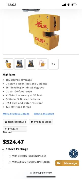 PLS4 Точков лазерен нивелир