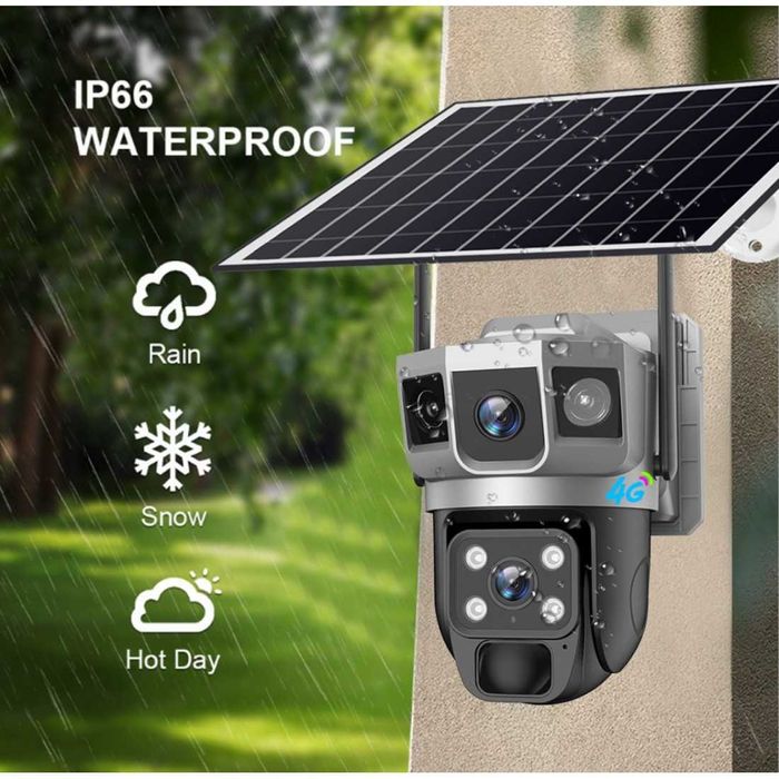 IP Соларна Камера HY-DS002 WIFI 6MP 1080P  HD 360 градуса