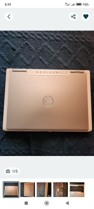 Laptop dell 9400 culoare alb.