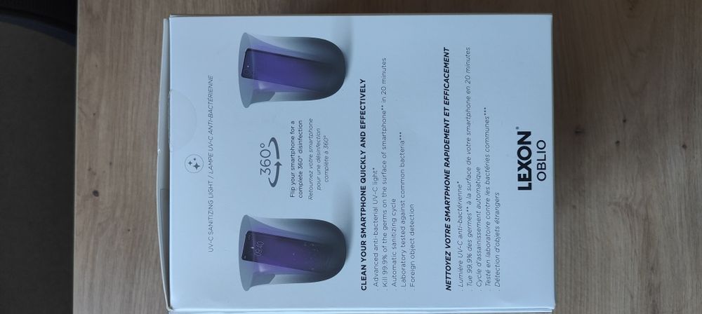 Lexon Oblio incarcator wireless Qi 10W cu sterilizare UV
Descriere:
