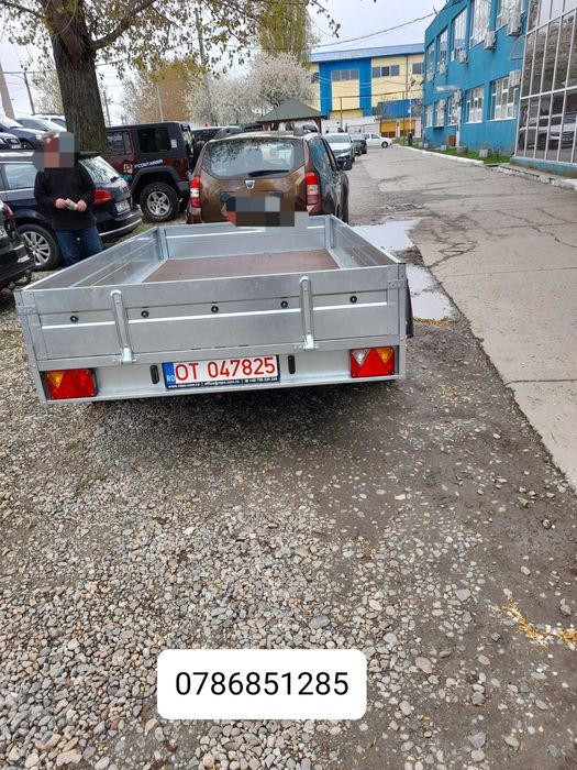 Remorca auto 750 kg dublu ax Repo, platforma ATV, apicola