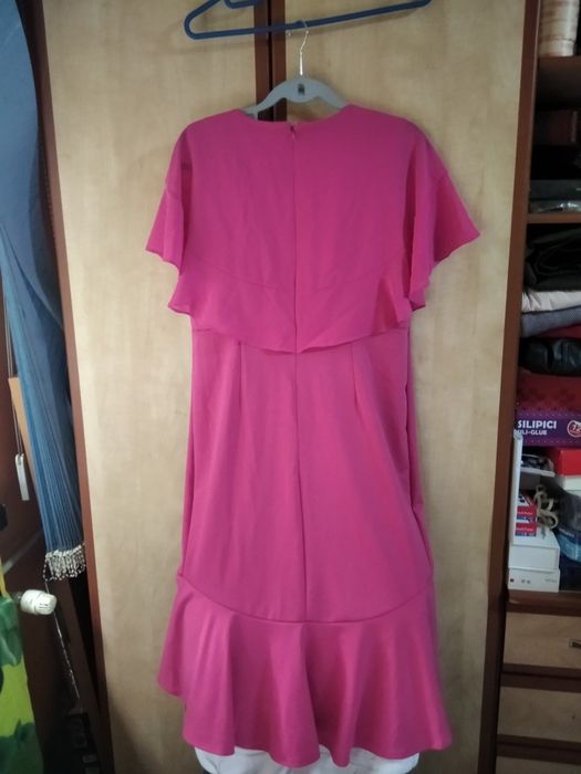 Rochie de ocazie superbă , vaporoasa , 46 ,Rochie roz măsură 42-44