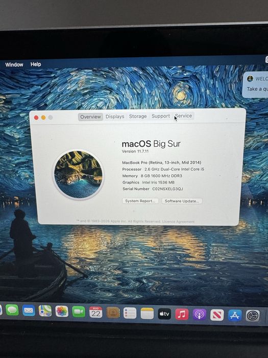 Macbook Pro 13’ 2014 в отличном состоянии 10-циклов