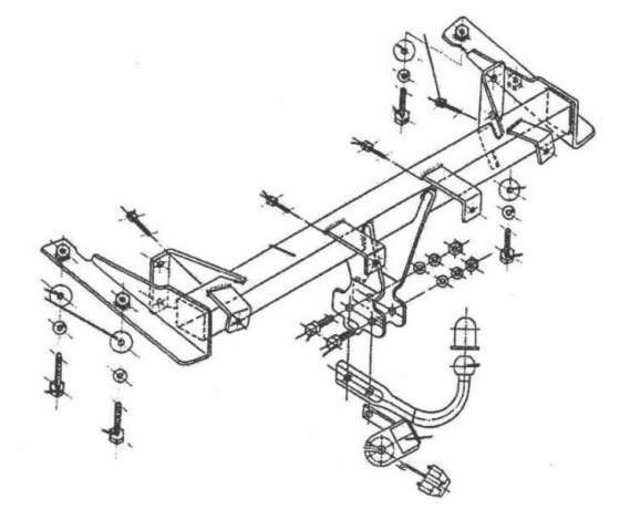 Теглич за Фолксваген Кади