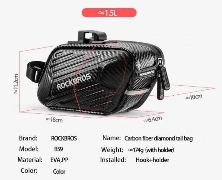 Borseta geanta impermeabila Rockbros sub sa bicicletă sea 1.5 l mtb