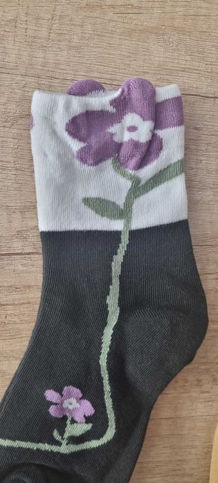 3 бр. цветни дамски чорапки с лале, one size