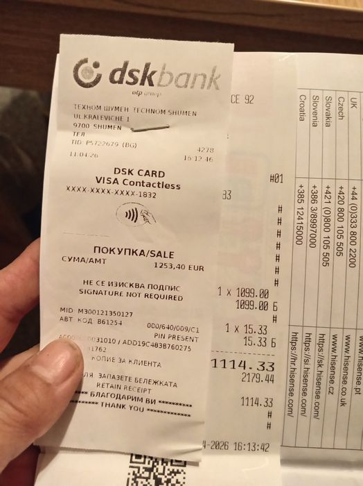 Телевизор Hisense 65инча
