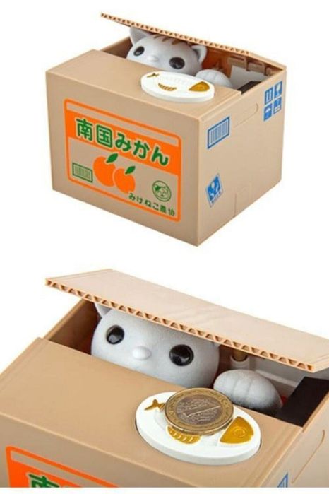 Нова! Интерактивна музикална мини детска спестовна касичка коте