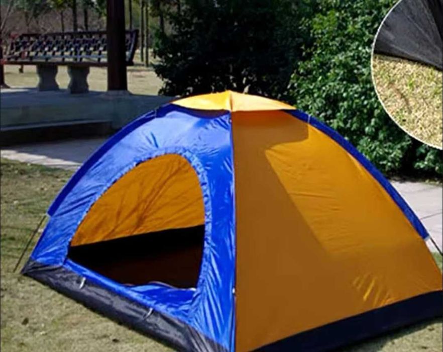 Къмпинг комплект за четирима + Голям цветен хамак с  цветни шарки