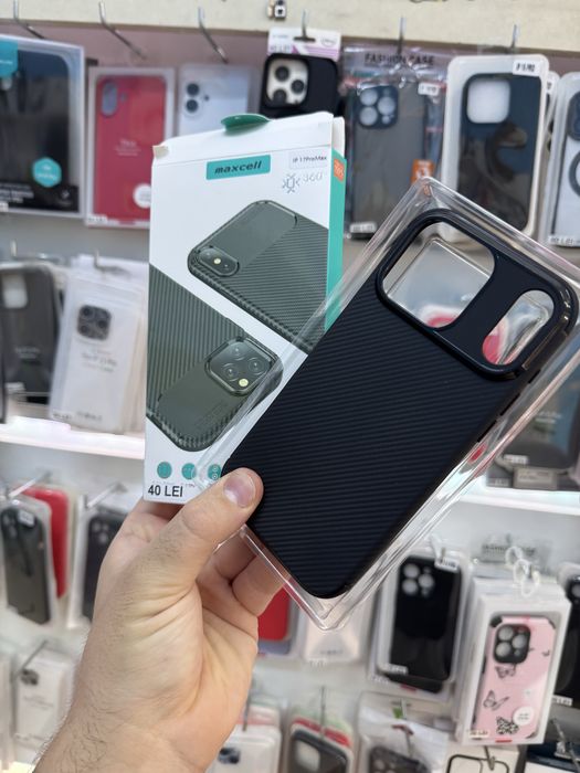 Husa Silicon Negru Carbon pentru IPhone 17,17 Air,17 Pro,17 Pro Max