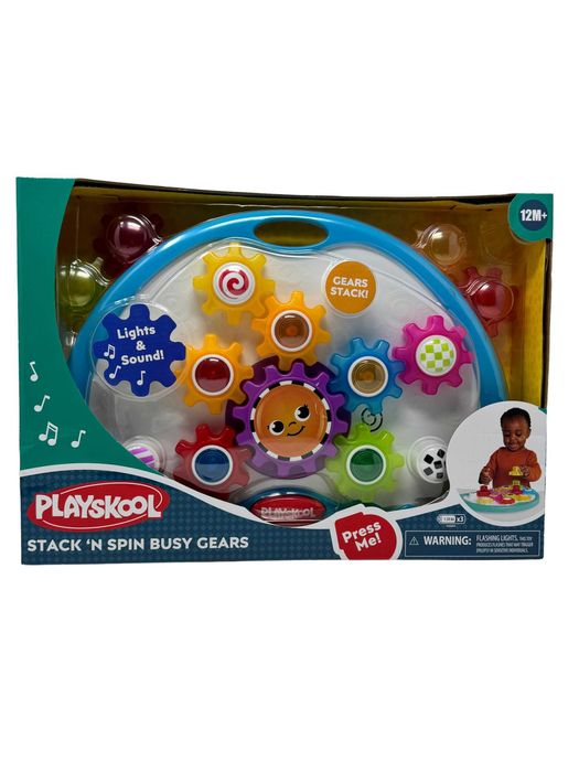 Детска музикална играчка Playschool Завърти колелата Играчка със зъбни колела Hasbro