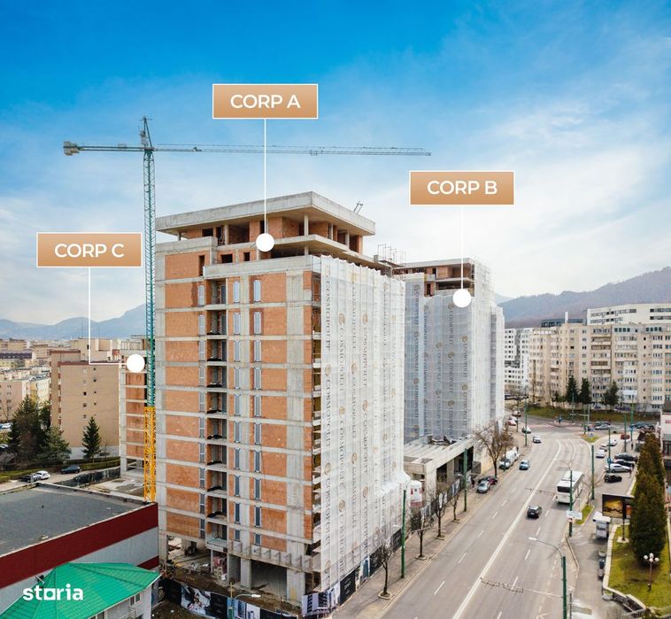Apartament de 3 camere spațios - Bloc A, etaj 11