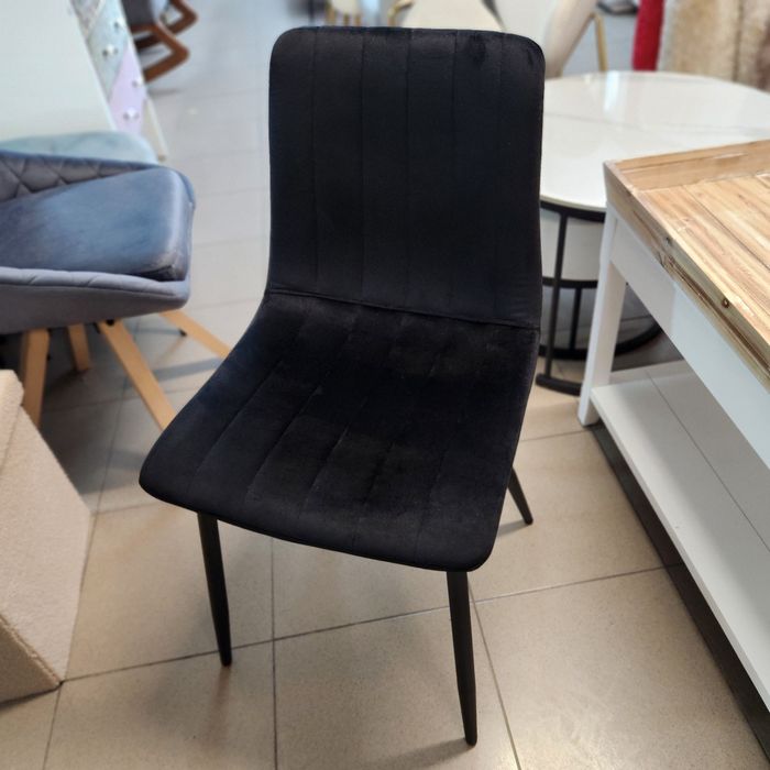 SS30! NOU Set 4 scaune catifea neagra