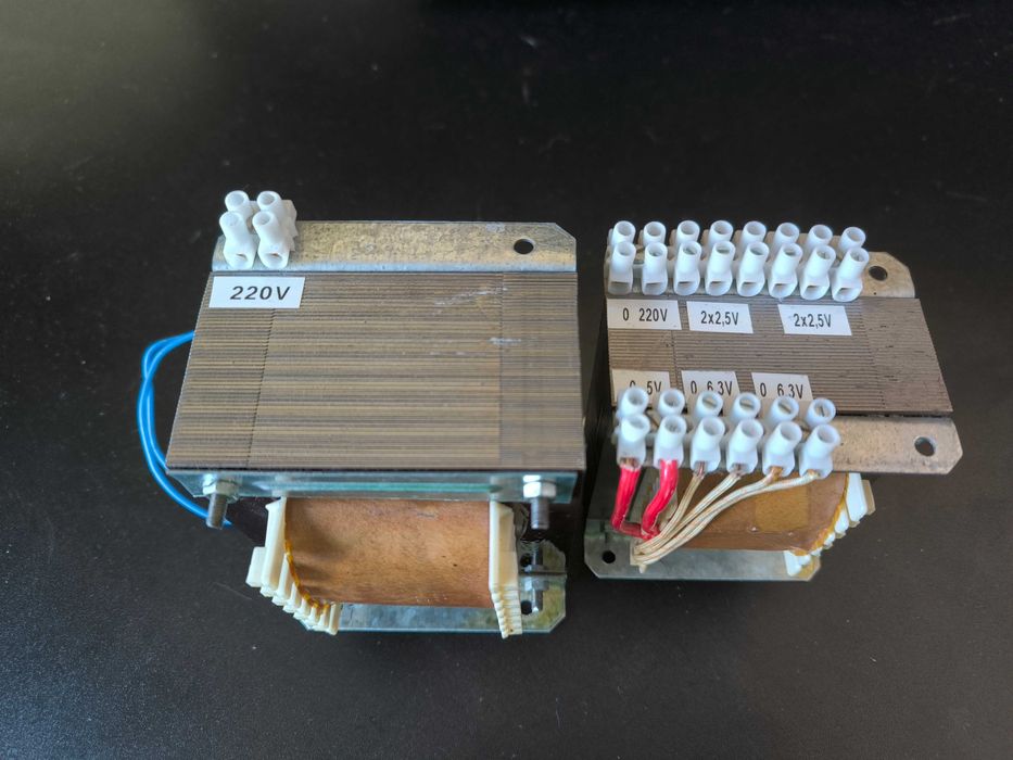 трансформатори за лампов усилвател 2х500В и за подгряване