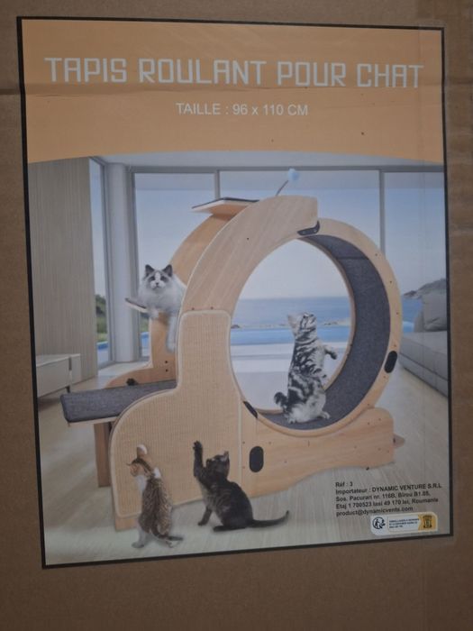 Roată de alergat pentru pisici / Tapis Roulant, 96x110 cm – Nouă în cutie