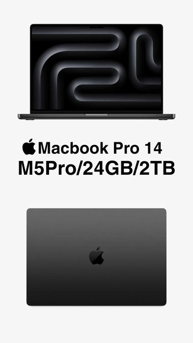 Macbook Pro 14 M5Pro/24GB/2TB/SpaceBlack (18-CPU/20-GPU)