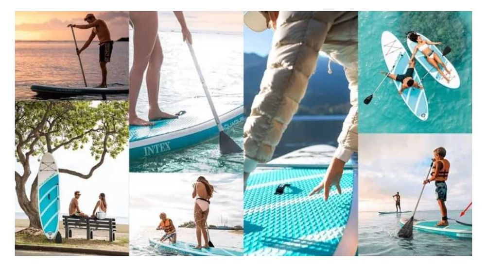 Sup board Надувная доска-68242 двухслойный-320x81x15см max до 150 кг