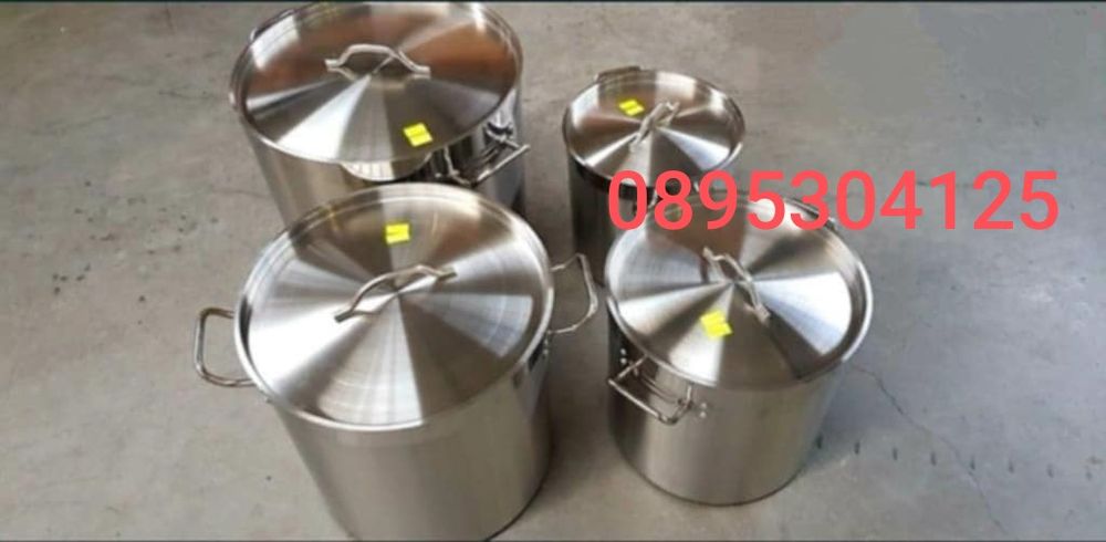 Тенджери(казани) от неръждаема стомана 2мм с двойно дъно!