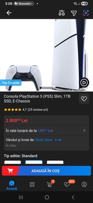 PlayStation 5 Consola PlayStation 5 (PS5) Slim, 1TB SSD, E-Chassis