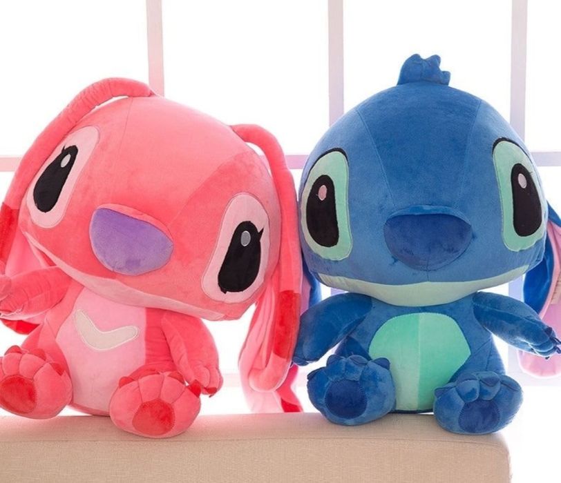 Set Jucarii Plus Stitch Roz si Albastru - Lilo & Stitch 50 cm