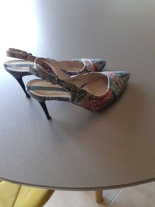 Pantofi piele cu toc inalt