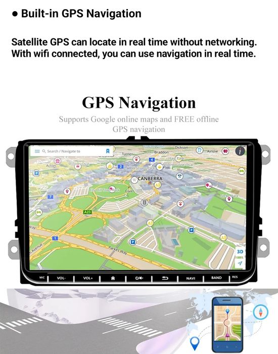 Мултимедия 9" с Андроид за Golf 5 6 Sharan Caddy Polo Touran Passat...