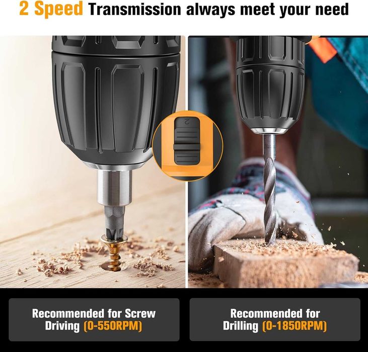 Мощен акумулаторен винтоверт JYGMPRO 21 V