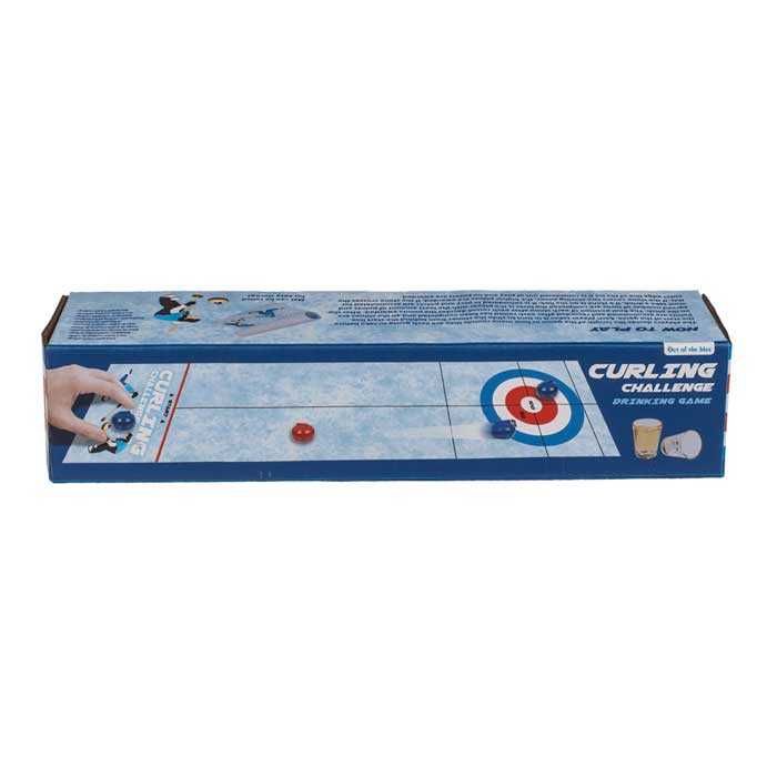 Игра на кърлинг със стъклени шотове