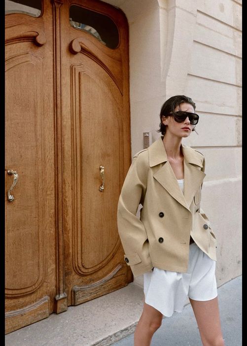 Тренч песочный зара Zara