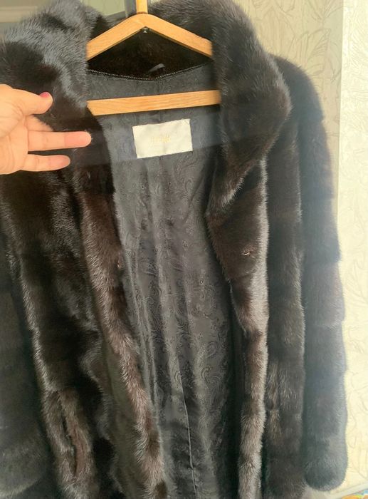 Норковая шуба чёрная