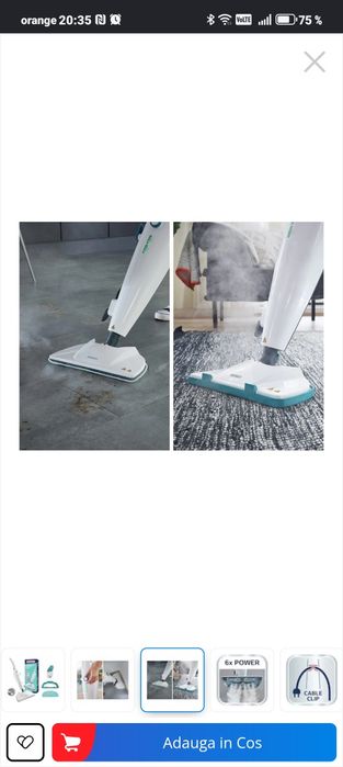 Vând Aparat de curățat cu abur,, Clean Tenso