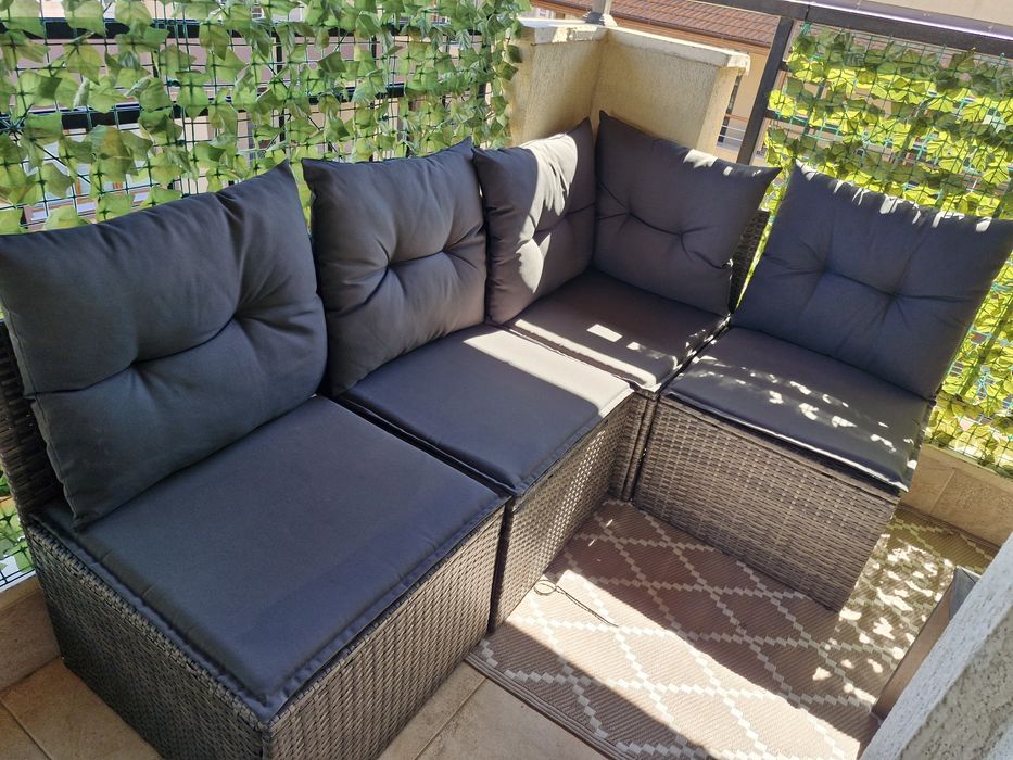 Градински комплект от 4 части полиратан