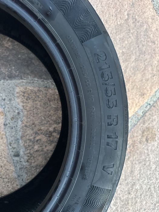 Шины 215/55/R17 Continental, б/у.