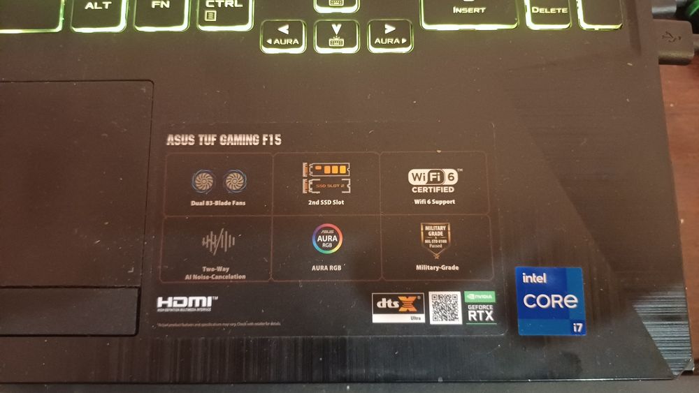 ASUS TUF Gaming F15. RTX3050